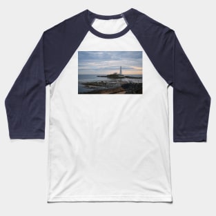 St Mary's Island and Lighthouse in August Baseball T-Shirt